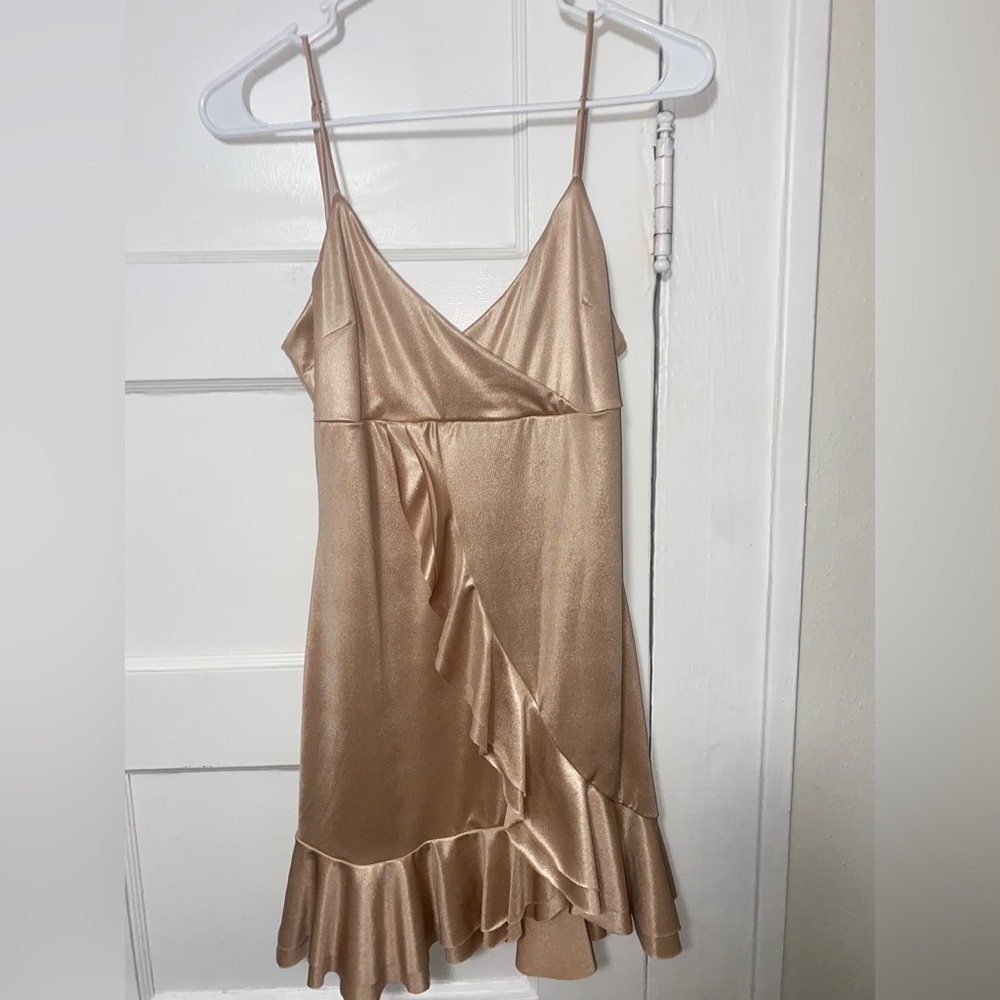 Lucy in the sky mini dress champagne